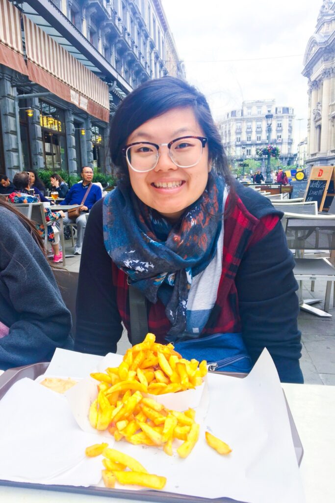 Pafoua with fries in Brussels, Belgium