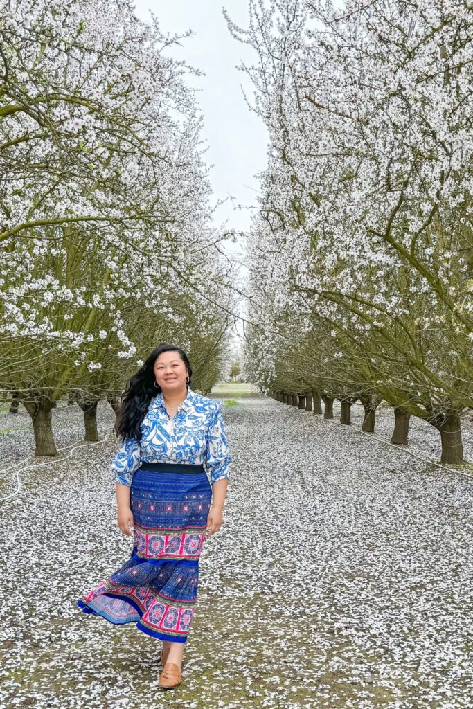 pafoua in an orchard in central california