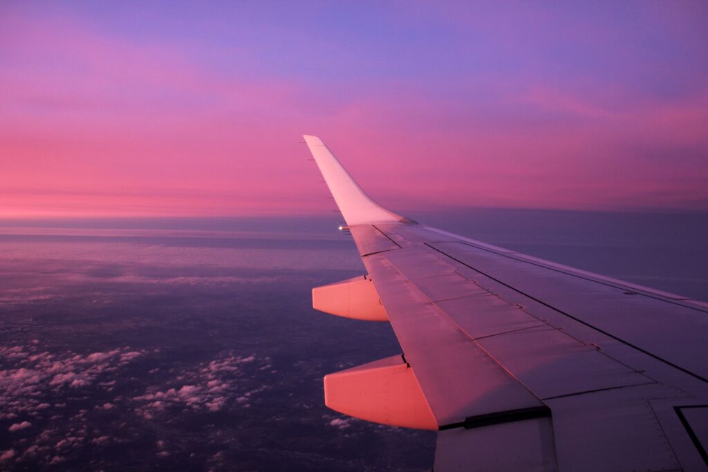 wing of an airplane in flight